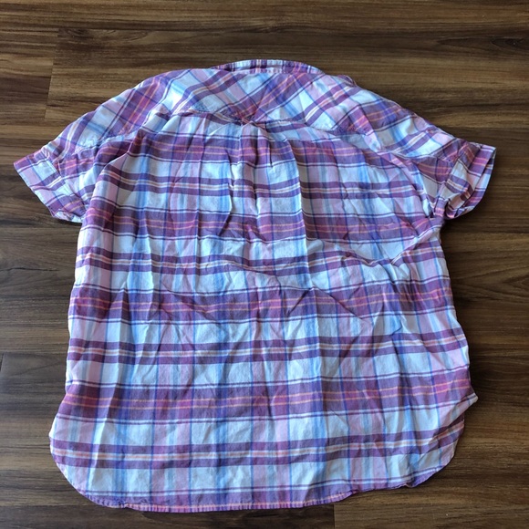 J. Crew Plaid Pullover Short Sleeve - Picture 2 of 6